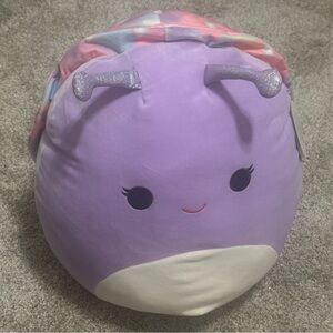 new with tags 16“ Squishmallow Swerl snail valentines day hearts tie dye purple